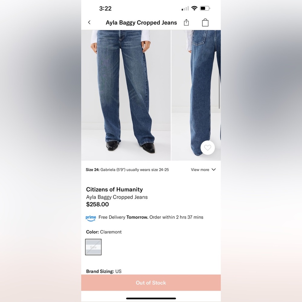 Citizens Of Humanity Ayla baggy cropped jeans